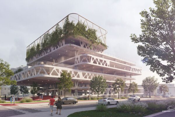 Parkovací dům Ostrava, autoři a vizualizace PROJEKTSTUDIO EUCZ