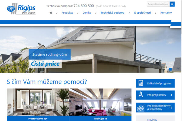 Nové internetové stránky www.rigips.cz