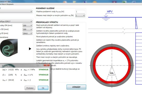 Software pro statické posouzení potrubí od Wavin Ekoplastik