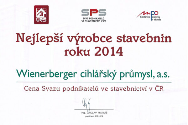 Společnost Wienerberger získala několik prestižních ocenění