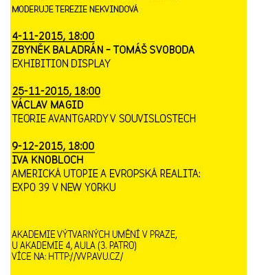 PODZIMNÍ CYKLUS PŘEDNÁŠEK STŘEDY NA AVU