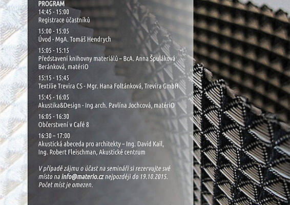 Seminář Akustické textilie