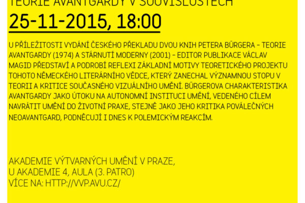 Václav Magid: Teorie avantgardy v souvislostech