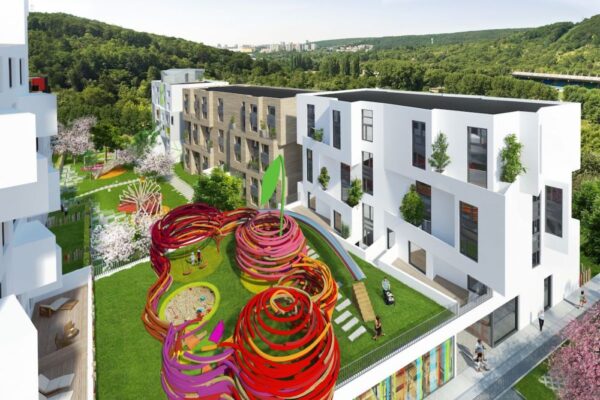 Projekt pavilonu v bytovém komplexu Čerešne