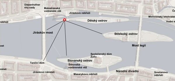 Terasy na Dětském ostrově v Praze