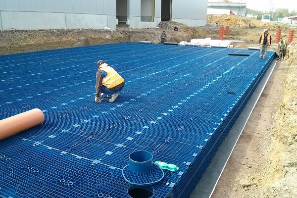 Efektivní odvodnění nového areálu v Ostravě