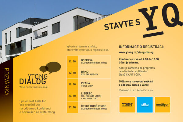 Ytong zve odborníky k Dialogu o tepelnětechnických otázkách