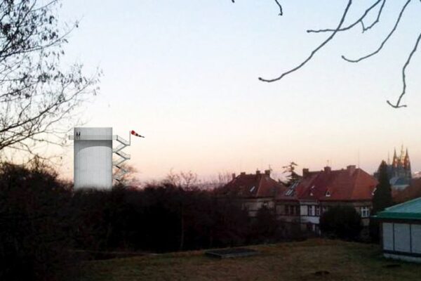 Výtvarné řešení výdechu městského okruhu Blanka