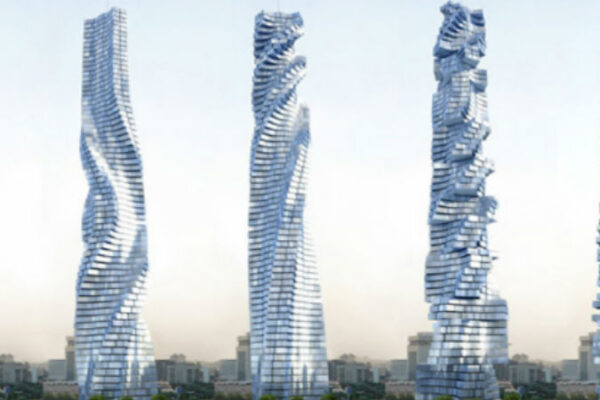 Dynamický mrakodrap s otočnými patry v Dubaji