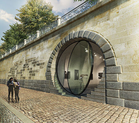 Galerie, kavárny i toalety na náplavce v Podskalí