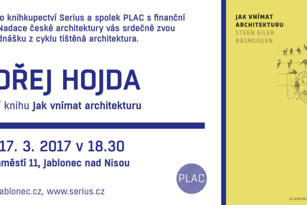 Ondřej Hojda představí knihu Jak vnímat architekturu