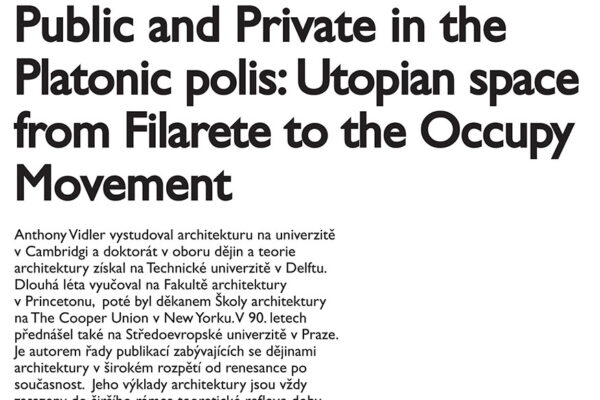 Přednáška Anthony Vidlera