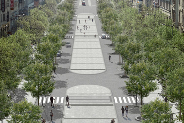 Protest proti záměru vybudovat na Václavském náměstí rampy pro vjezd do podzemních garáží