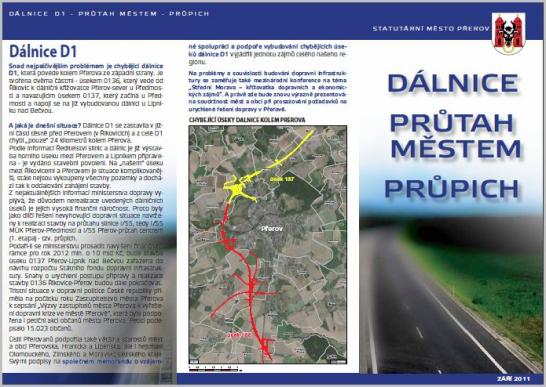 Přerov chystá soutěž na urbanistické řešení průtahu města