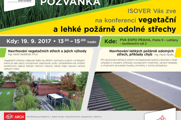 Vegetační a lehké požárně odolné střechy ISOVER