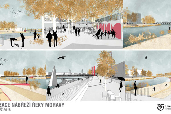 Proměny nábřeží řeky Moravy v Uherském Hradišti