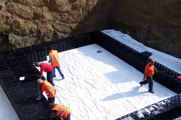 Odvodnění ploch u prodejny PENNY MARKET v Újezdě u Brna