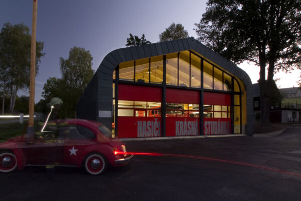 Nová zbrojnice dobrovolných hasičů v Krásné Studánce