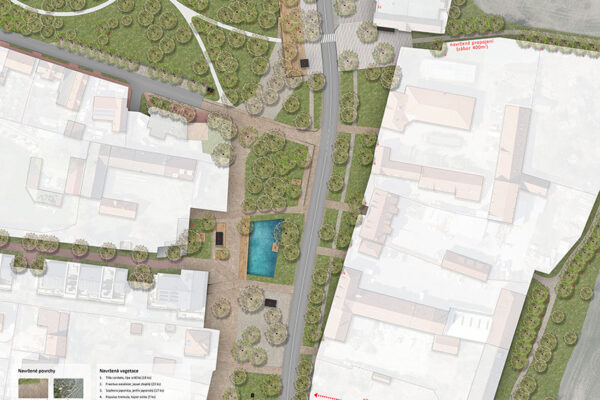 Úpravy návsi v Dolních Měcholupech