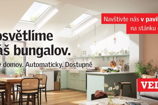 Velux ukáže na veletrhu Střechy Praha střešní okna i pro bungalovy