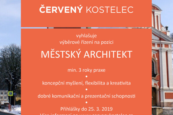 Červený Kostelec hledá městského architekta