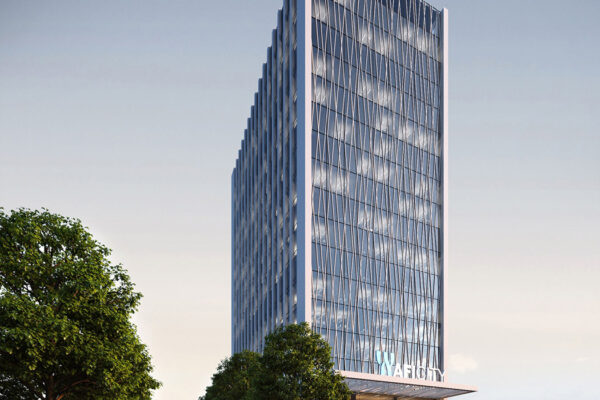 První komerční budova v projektu AFI CITY začíná růst