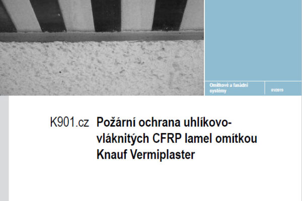 Protipožární omítka Vermiplaster chrání karbonové lamely