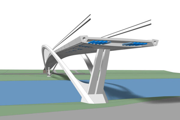 Lávka přes Labe v Nymburku