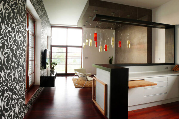 Interiér rodinného domu v Louňovicích