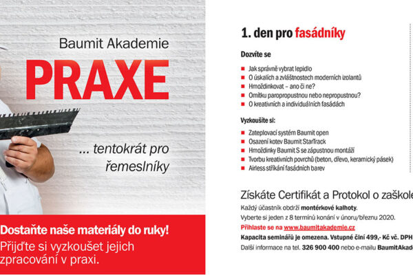 Baumit Akademie PRAXE 2020