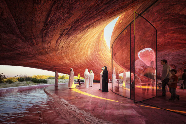 Návštěvnické centrum rezervace plameňáků v Abu Dhabi