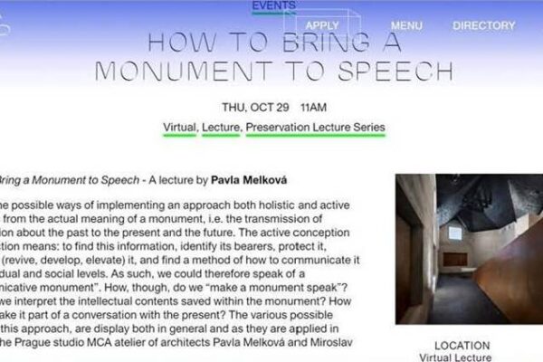 Přednáška Pavly Melkové: How to Bring a Monument to Speech