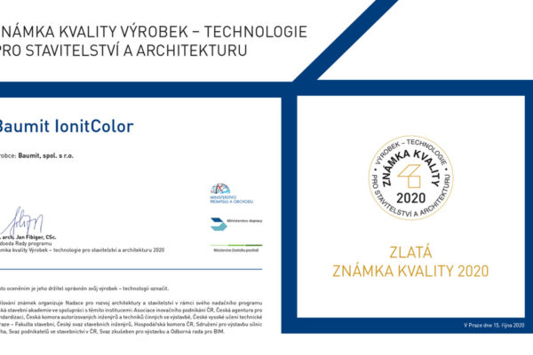 Rating a kvalita stavebních materiálů a prací – Známka kvality 2020