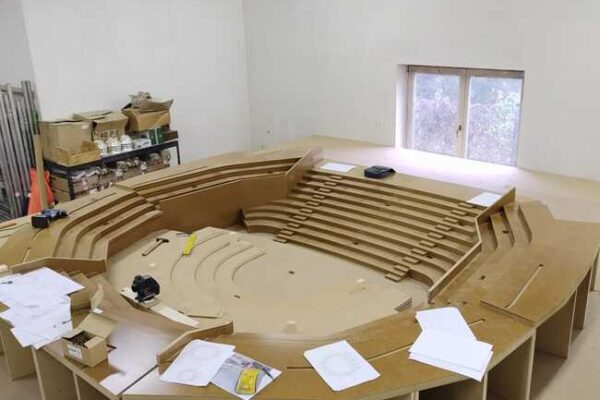 Model interiéru ostravského koncertního sálu