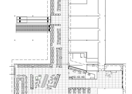 Food court v obchodním centru Olympia Plzeň