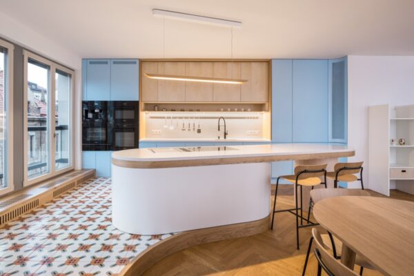 Interiér bytu v pražské novostavbě