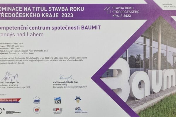 Baumit proměnil nominaci v soutěži Stavba roku